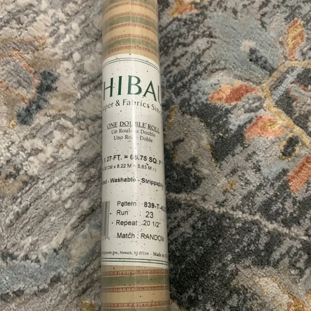 2 Rolls NEW Double Roll Pre-pasted Wallpaper by Thibaut‎ 60.75 sq ft